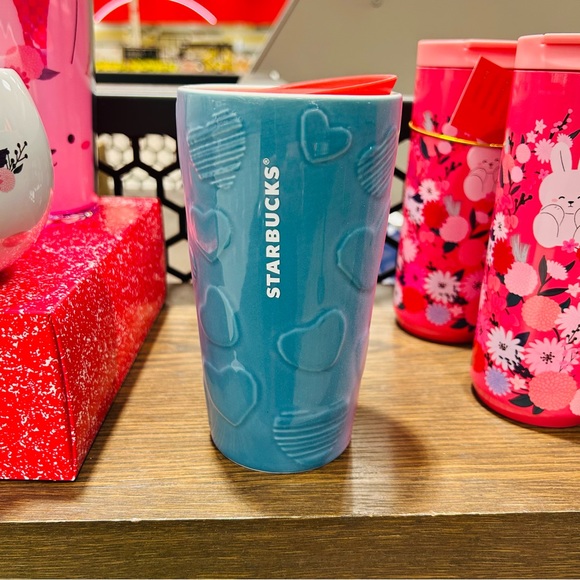 Starbucks Bondi Taffy Hearts Ceramic Hot Cup Tumbler Mug New Valentines 2023 - Picture 4 of 8